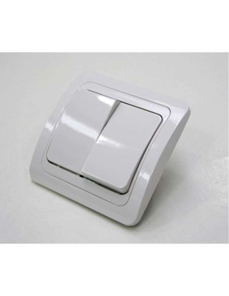 DOBLE CONMUTADOR 10A 250V BLANCO REF.10027