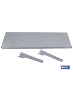 CONJUNTO BANDEJA BLANCA 1000X300MM CON 6 ORIFICIOS DE 9 MM