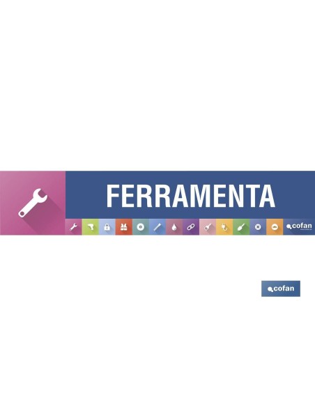 SEÑALETICA IMANTADA PORTUGUES PARA EXPOSITOR 975 x 200 mm - FERRAMENTA