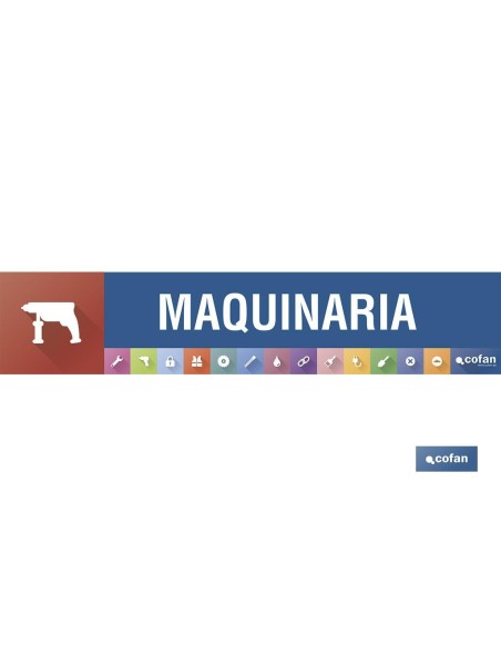 SEÑALETICA IMANTADA PARA EXPOSITOR 975 x 200 mm - MAQUINARIA