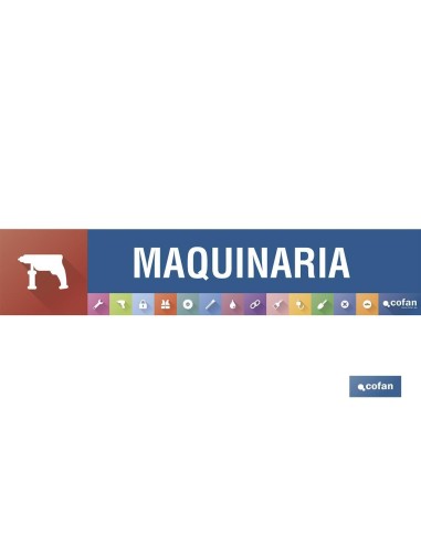 SEÑALETICA IMANTADA PORTUGUES PARA EXPOSITOR 975 x 200 mm - MAQUINARIA