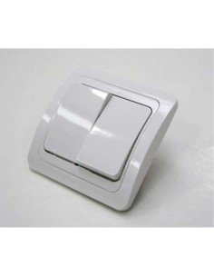 DOBLE CONMUTADOR 10A 250V BLANCO REF.10027 2