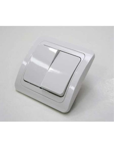 DOBLE CONMUTADOR 10A 250V BLANCO REF.10027