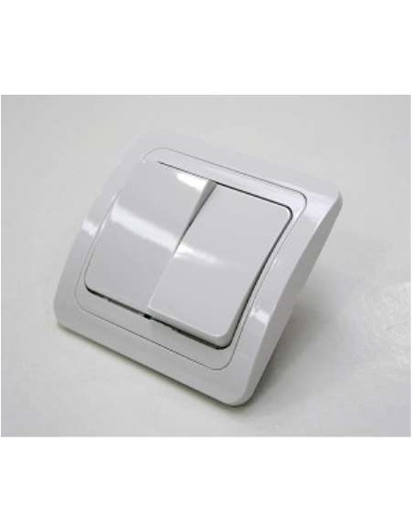 DOBLE CONMUTADOR 10A 250V BLANCO REF.10027