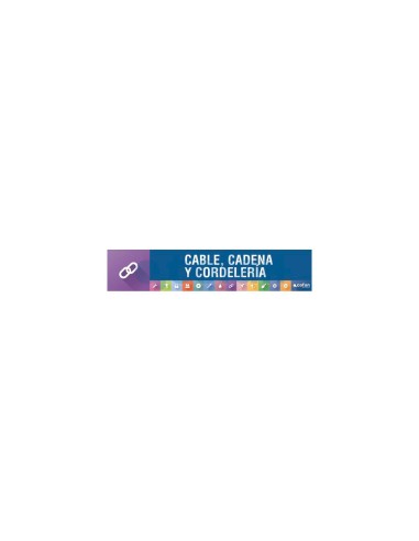 SEÑALETICA IMANTADA PARA EXPOSITOR 975 x 200 mm - CABLE, CADENA Y CORDELERIA