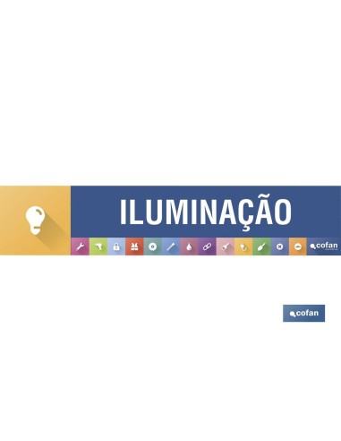 SEÑALETICA IMANTADA PORTUGUES PARA EXPOSITOR 975 x 200 mm - ILUMINAÇÃO