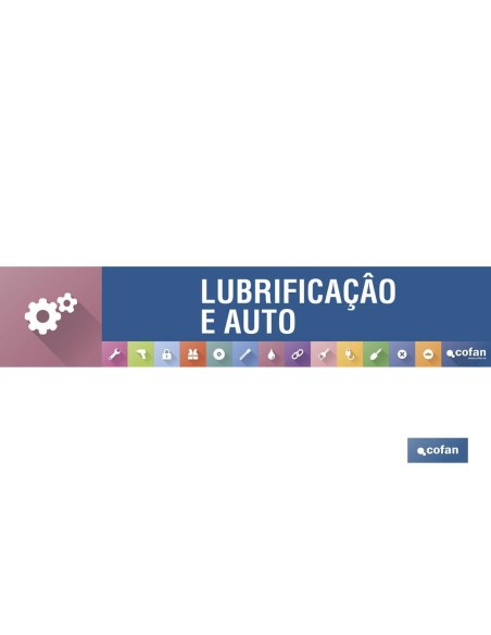 SEÑALETICA IMANTADA PORTUGUES PARA EXPOSITOR 975 x 200 mm - LUBRIFICAÇAO E AUTO