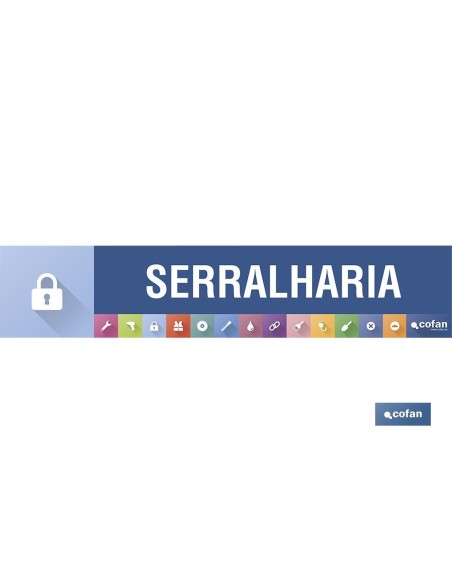 SEÑALETICA IMANTADA PORTUGUES PARA EXPOSITOR 975 x 200 mm - SERRALHARIA