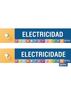 SEÑALETICA IMANTADA PARA EXPOSITOR 975 x 200 mm - ELECTRICIDAD