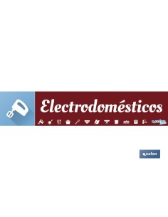 SEÑALETICA IMANTADA PARA EXPOSITOR 975 x 200 mm - ELECTRODOMÉSTICOS