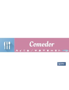 SEÑALETICA IMANTADA PARA EXPOSITOR 975 x 200 mm - COMEDOR