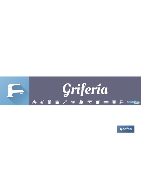 SEÑALETICA IMANTADA PARA EXPOSITOR 975 x 200 mm - GRIFERÍA