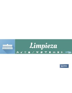 SEÑALETICA IMANTADA PARA EXPOSITOR 975 x 200 mm - LIMPIEZA