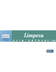 SEÑALETICA IMANTADA PORTUGUES PARA EXPOSITOR 975 x 200 mm - LIMPEZA