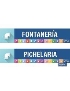 SEÑALETICA IMANTADA PARA EXPOSITOR 975 x 200 mm - FONTANERIA