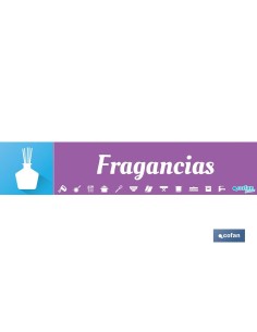 SEÑALETICA IMANTADA PARA EXPOSITOR 975 x 200 mm - FRAGANCIAS