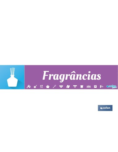 SEÑALETICA IMANTADA PARA EXPOSITOR 975 x 200 mm - FRAGRANCIAS
