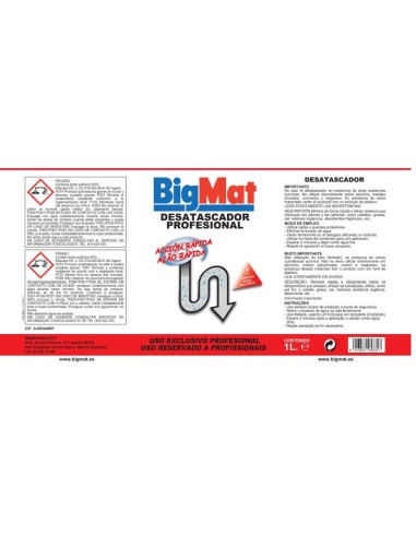 DESATASCADOR PROF. 1000LT BIGMAT