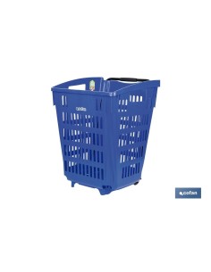 CESTA DE COMPRA CON RUEDAS Y ASA TELESCÓPICA 390X390X529 MM 2