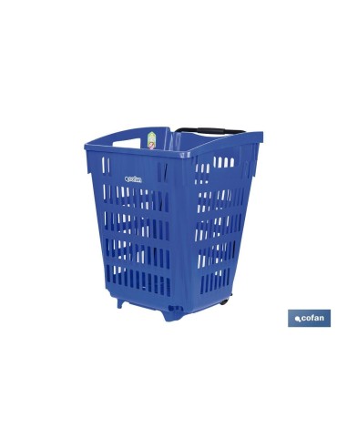 CESTA DE COMPRA CON RUEDAS Y ASA TELESCÓPICA 390X390X529 MM