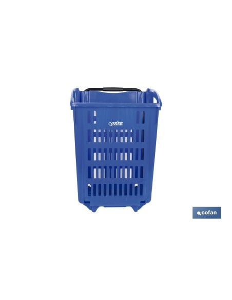 CESTA DE COMPRA CON RUEDAS Y ASA TELESCÓPICA 390X390X529 MM
