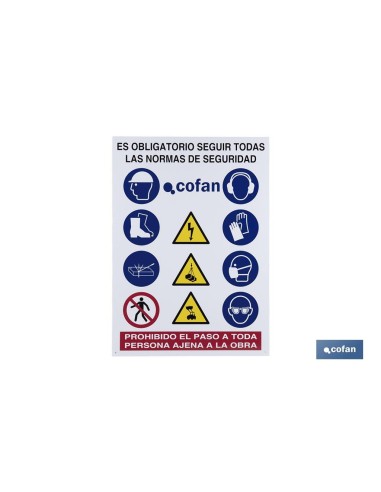 CARTEL DE OBRA EN GLASSPACK 500X700mm