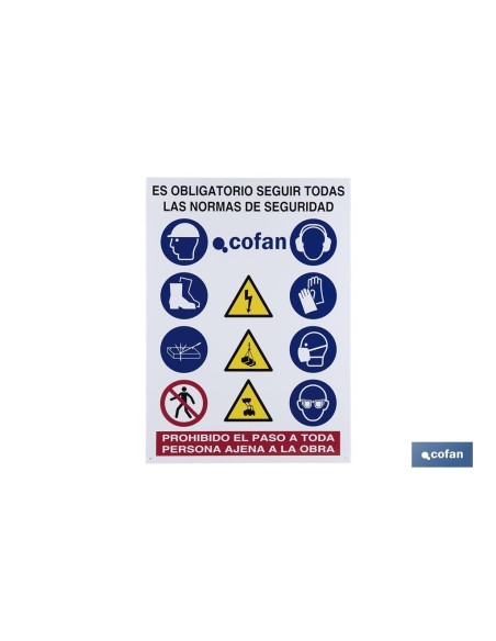 CARTEL DE OBRA EN GLASSPACK 500X700mm