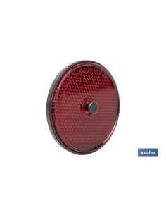 CATADIÓPTRICO REDONDO ROJO Ø 60 MM CON TORNILLO