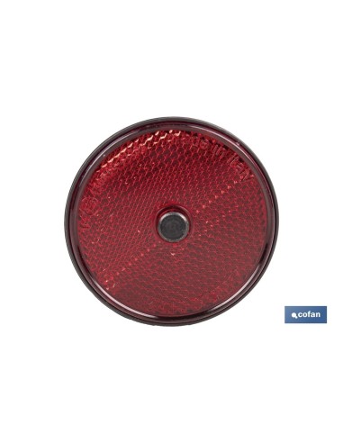 CATADIÓPTRICO REDONDO ROJO Ø 60 MM CON TORNILLO