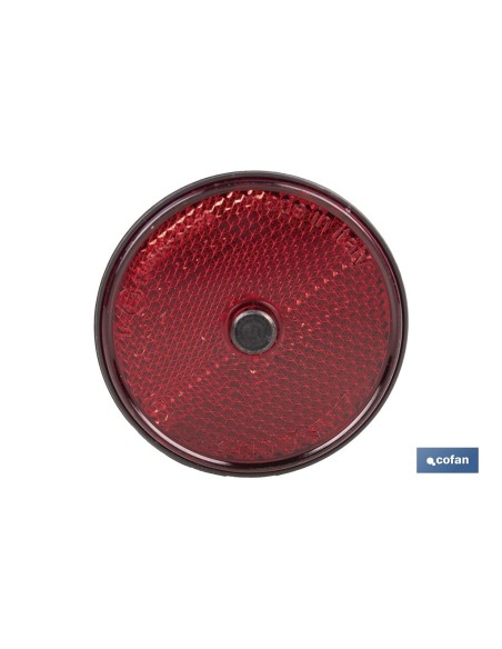 CATADIÓPTRICO REDONDO ROJO Ø 60 MM CON TORNILLO