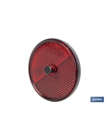 CATADIÓPTRICO REDONDO ROJO Ø 60 MM CON TORNILLO