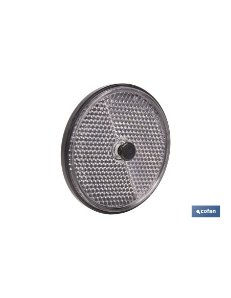 CATADIÓPTRICO REDONDO BLANCO Ø 60 MM CON TORNILLO