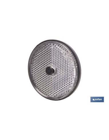 CATADIÓPTRICO REDONDO BLANCO Ø 60 MM CON TORNILLO