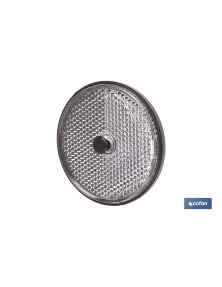 CATADIÓPTRICO REDONDO BLANCO Ø 60 MM CON TORNILLO