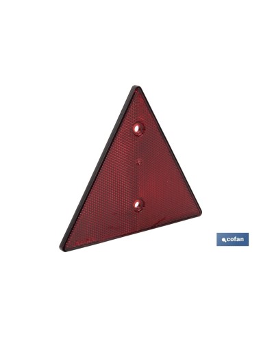 CATADIÓPTRICO TRIANGULAR ROJO 155 X 137 MM CON AGUJERO Y SIN TORNILLOS