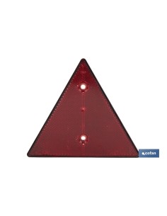 CATADIÓPTRICO TRIANGULAR ROJO 155 X 137 MM CON AGUJERO Y SIN TORNILLOS 2