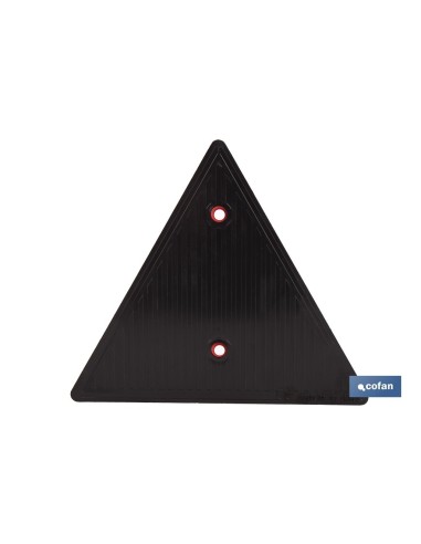 CATADIÓPTRICO TRIANGULAR ROJO 155 X 137 MM CON AGUJERO Y SIN TORNILLOS