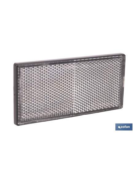CATADIÓPTRICO RECTANGULAR BLANCO 106 X 50 MM ADHESIVO