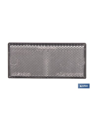 CATADIÓPTRICO RECTANGULAR BLANCO 106 X 50 MM ADHESIVO