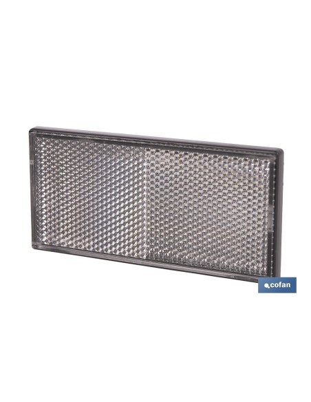 CATADIÓPTRICO RECTANGULAR BLANCO 106 X 50 MM ADHESIVO