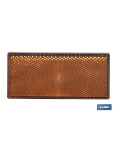 CATADIÓPTRICO RECTANGULAR ÁMBAR 106 X 50 MM ADHESIVO 2