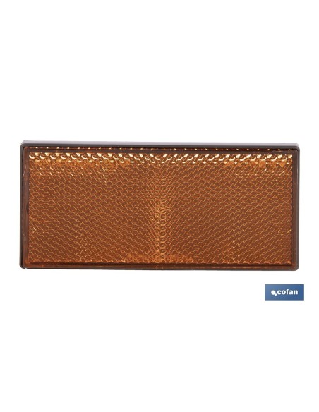 CATADIÓPTRICO RECTANGULAR ÁMBAR 106 X 50 MM ADHESIVO