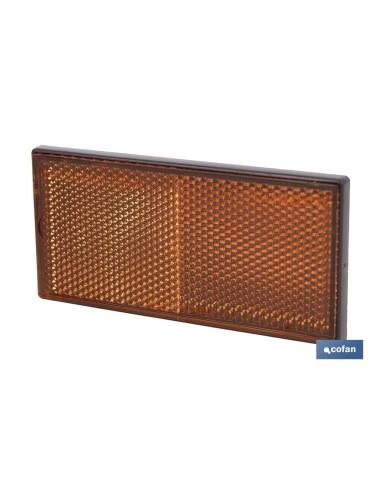 CATADIÓPTRICO RECTANGULAR ÁMBAR 106 X 50 MM ADHESIVO