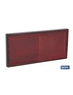 CATADIÓPTRICO RECTANGULAR ROJO 106 X 50 MM ADHESIVO