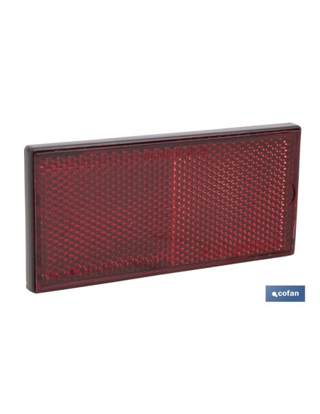 CATADIÓPTRICO RECTANGULAR ROJO 106 X 50 MM ADHESIVO