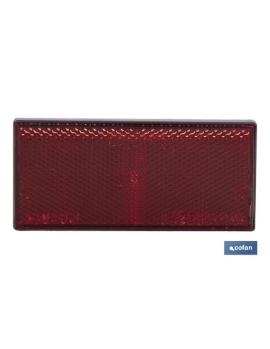 CATADIÓPTRICO RECTANGULAR ROJO 106 X 50 MM ADHESIVO