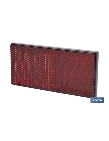 CATADIÓPTRICO RECTANGULAR ROJO 106 X 50 MM ADHESIVO