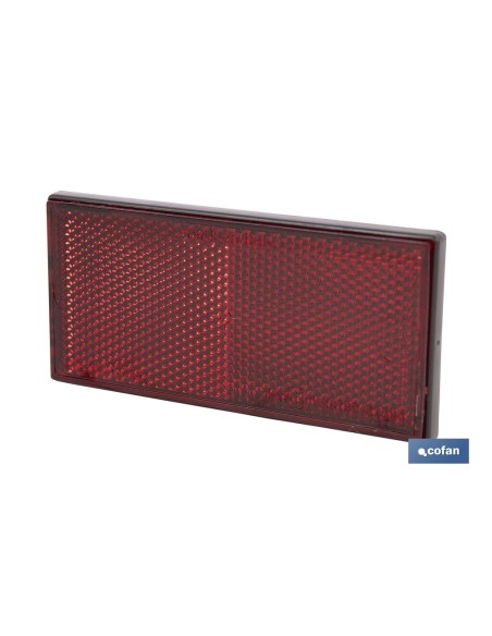 CATADIÓPTRICO RECTANGULAR ROJO 106 X 50 MM ADHESIVO