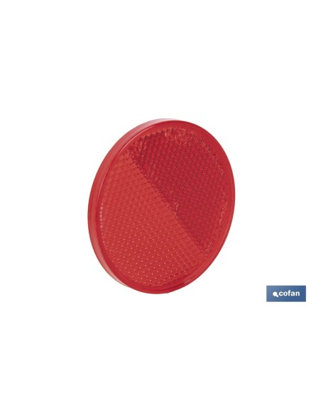 CATADIÓPTRICO REDONDO ROJO Ø 60 MM ADHESIVO