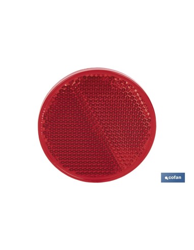 CATADIÓPTRICO REDONDO ROJO Ø 60 MM ADHESIVO